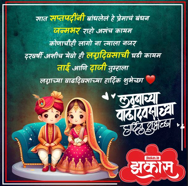Anniversary Wishes For Sister in Marathi 