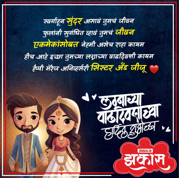 Anniversary Wishes For Sister in Marathi 