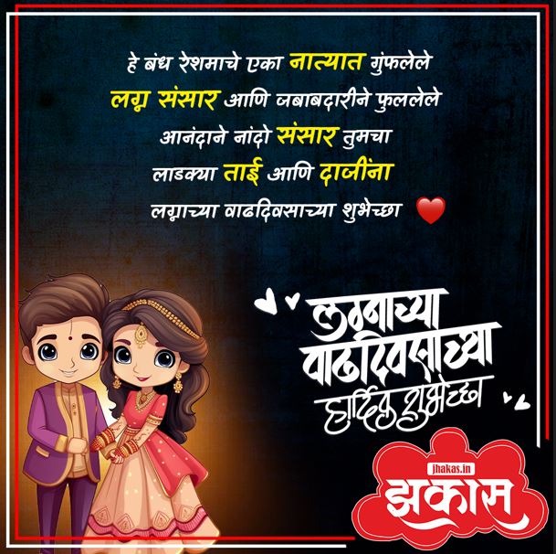 Anniversary Wishes For Sister in Marathi 