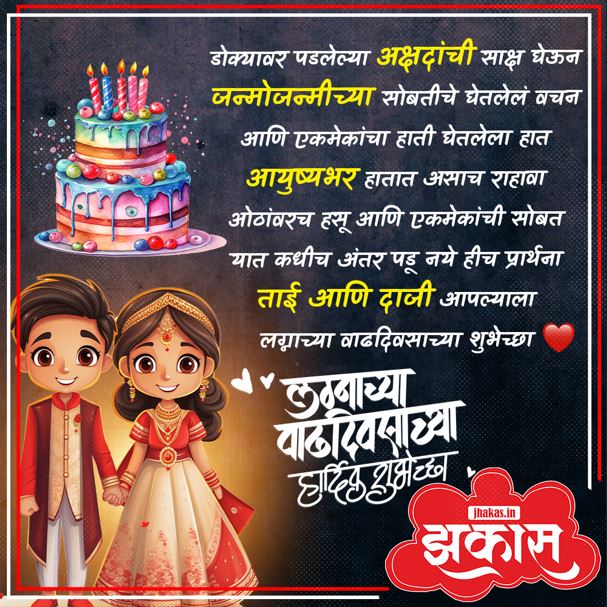Anniversary Wishes For Sister in Marathi 